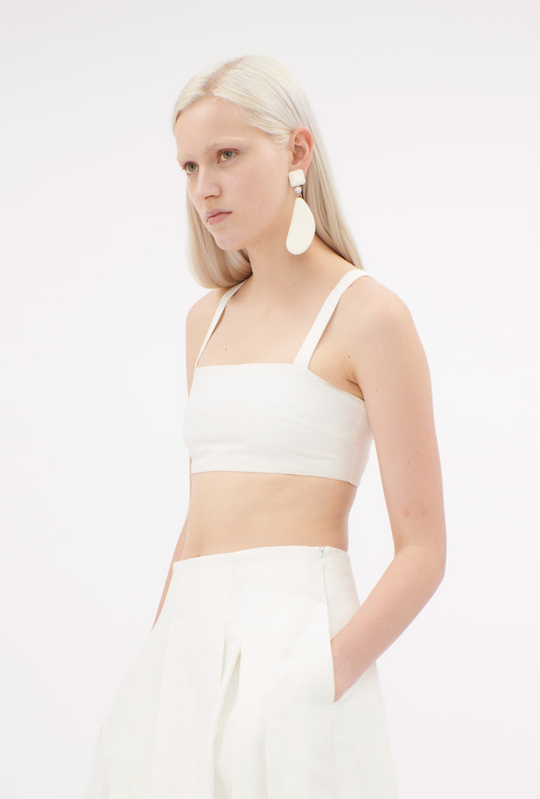 Odeeh Crinkled Duchesse Stonewashed Top, Milk 50% Rabatt für begrenzte Zeit