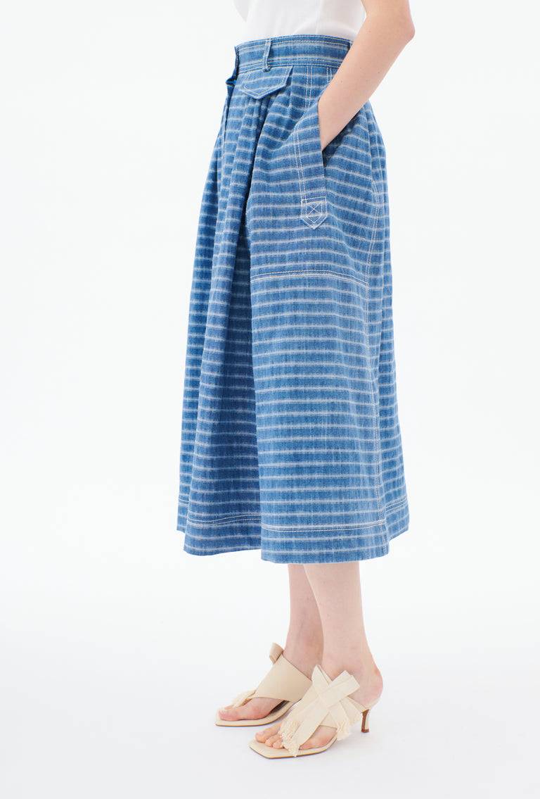Odeeh Italian Denim Washed Indigo Stripe Rock, Light Indigo Outlet