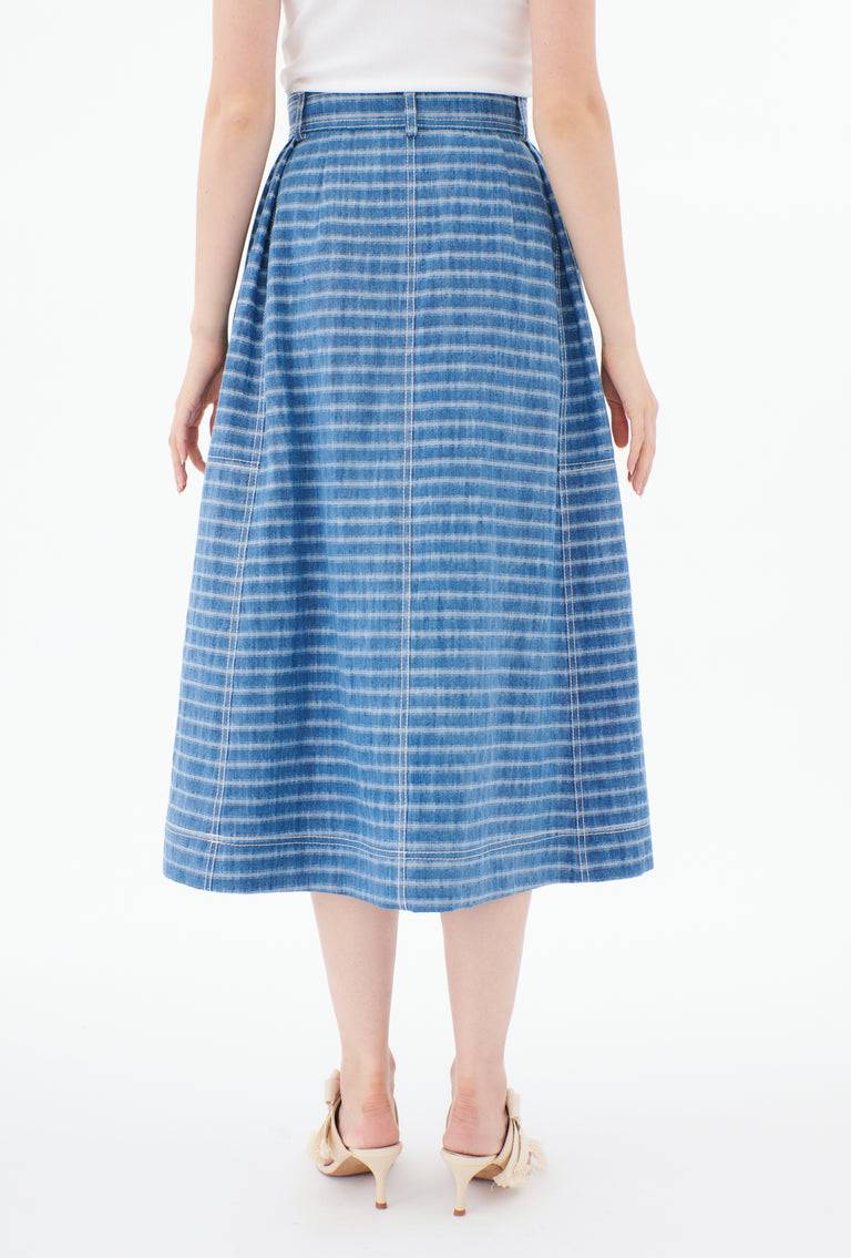 Odeeh Italian Denim Washed Indigo Stripe Rock, Light Indigo Outlet