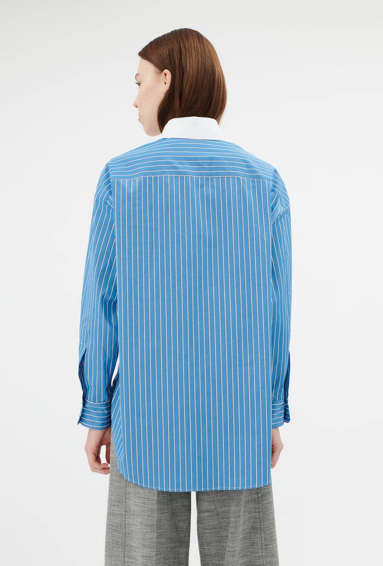 Odeeh Men's Stripe Bluse, Capri Blue Auslauf
