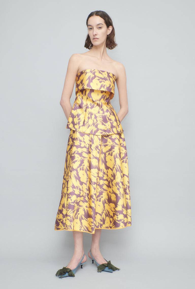 Odeeh Blurred Bouquets Duchesse Top, Sun Verkauf