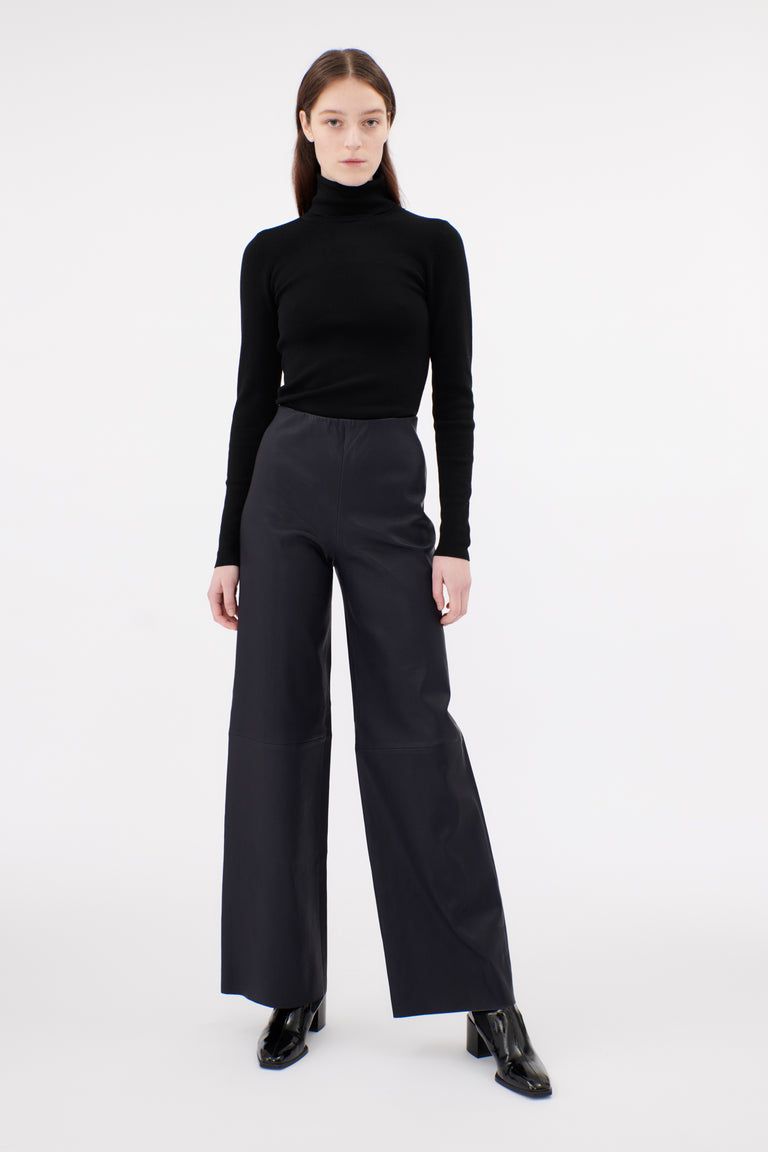 Odeeh Stretch Lamb Nappa Hose, Blackblue Kostenloser Versand