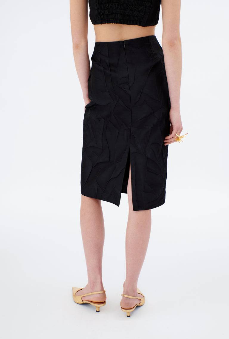 Odeeh Crinkled Duchesse Rock, Jet Black Großer Ausverkauf