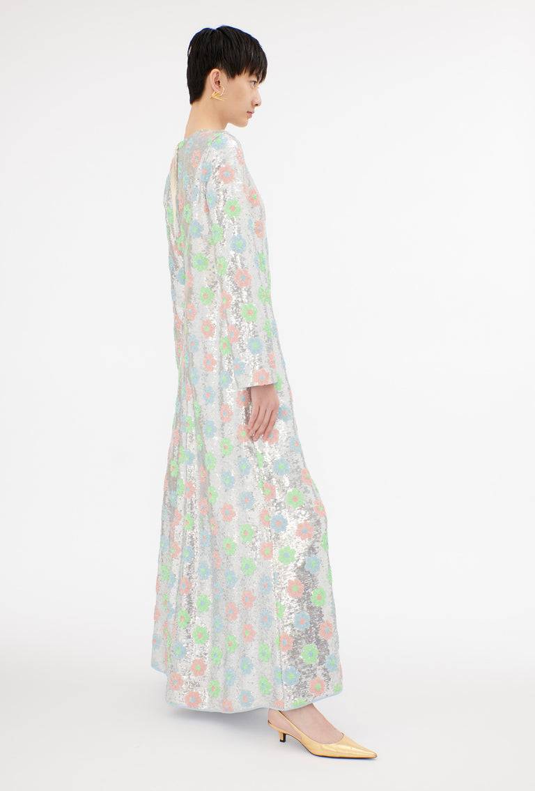 Odeeh Sequins Daisies Kleid, Silver Exklusivangebot