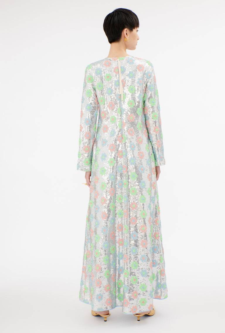 Odeeh Sequins Daisies Kleid, Silver Exklusivangebot