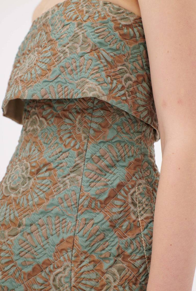 Odeeh Flower Camouflage Matelassé Top, Sea Green Black Friday