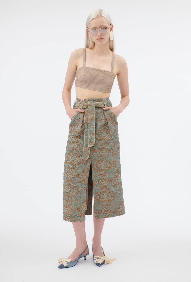 Odeeh Flower Camouflage Matelassé Rock, Sea Green Cyber Monday