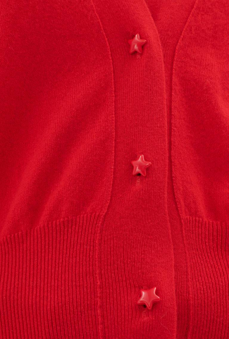 Odeeh Light Cashmere Knit Cardigan, True Red Osterangebot