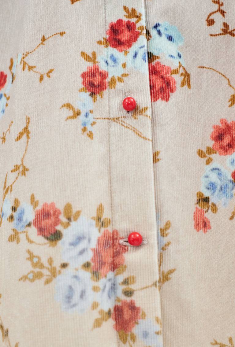 Odeeh Mini Bouquets Stamped Corduroy Degradé Bluse, Aqua Valentinstagsangebot