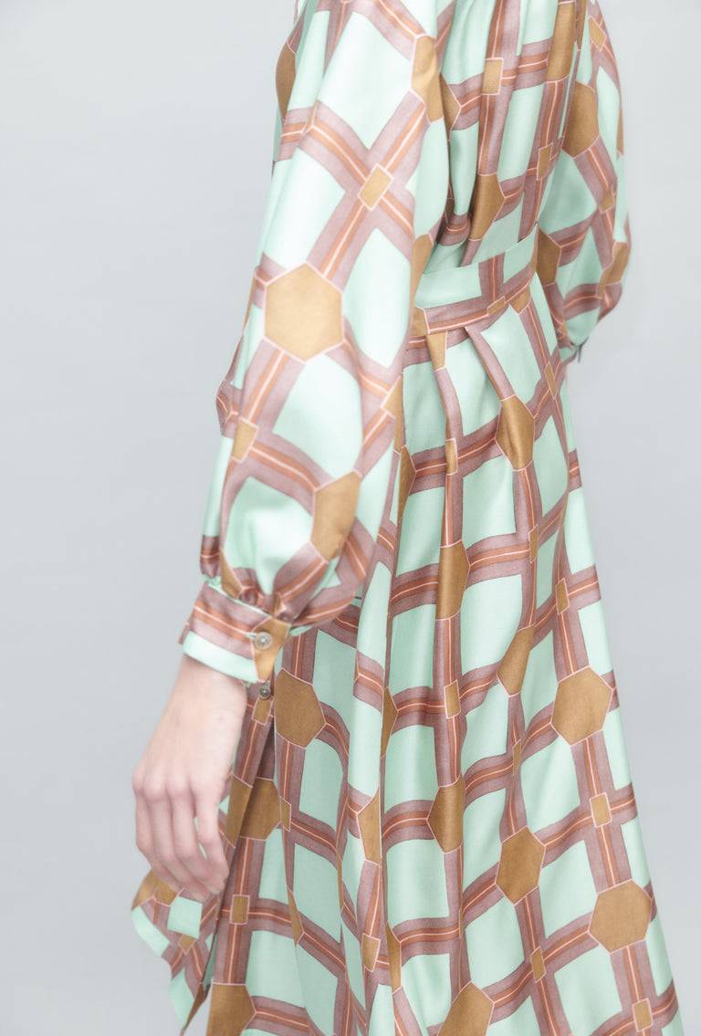 Odeeh Painted Tiles Kleid, Mint Jubiläumsangebot