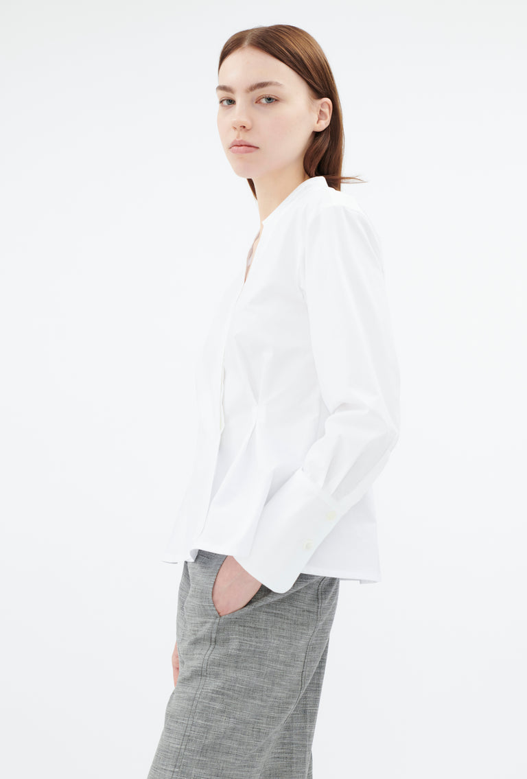 Odeeh Cotton Popeline Bluse, White Neueste Mode