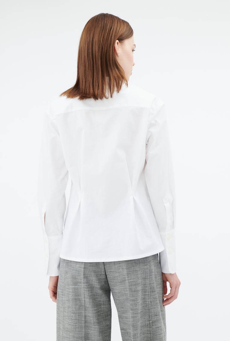 Odeeh Cotton Popeline Bluse, White Neueste Mode