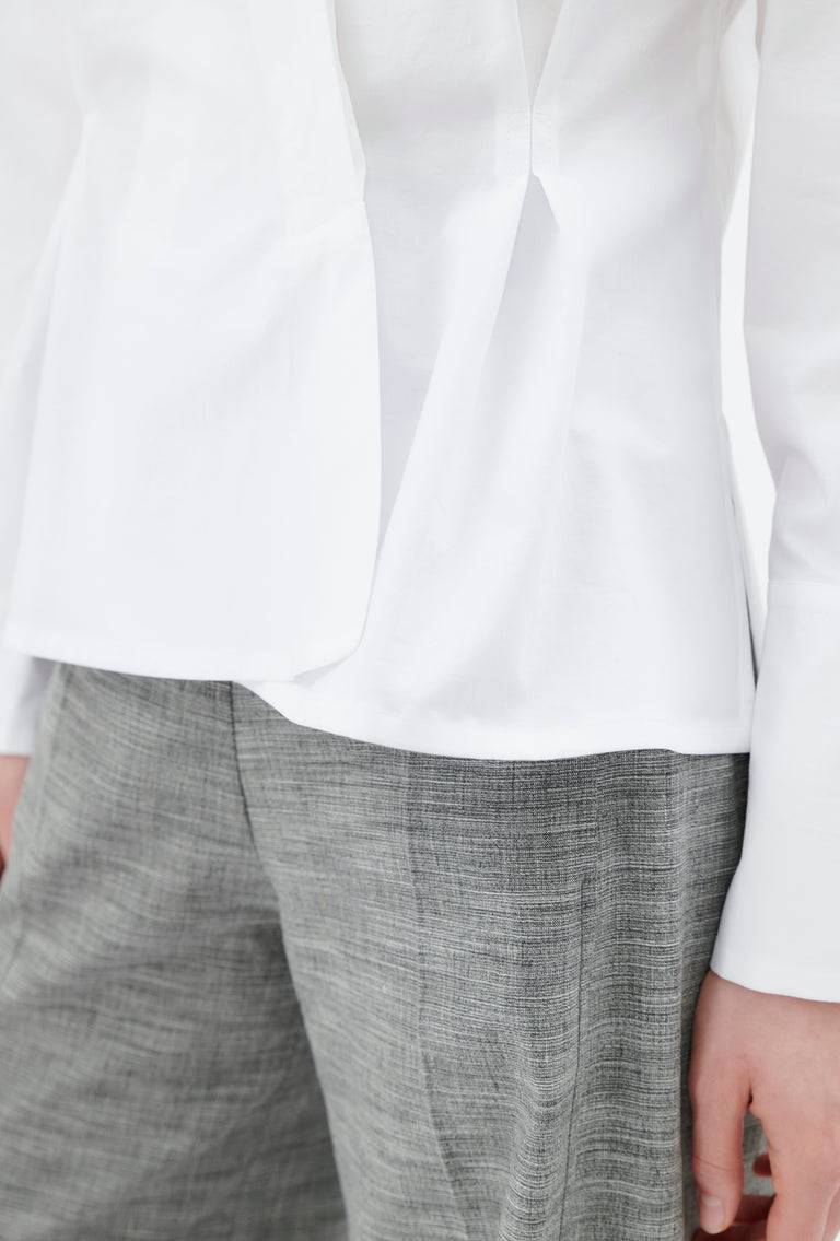 Odeeh Cotton Popeline Bluse, White Neueste Mode