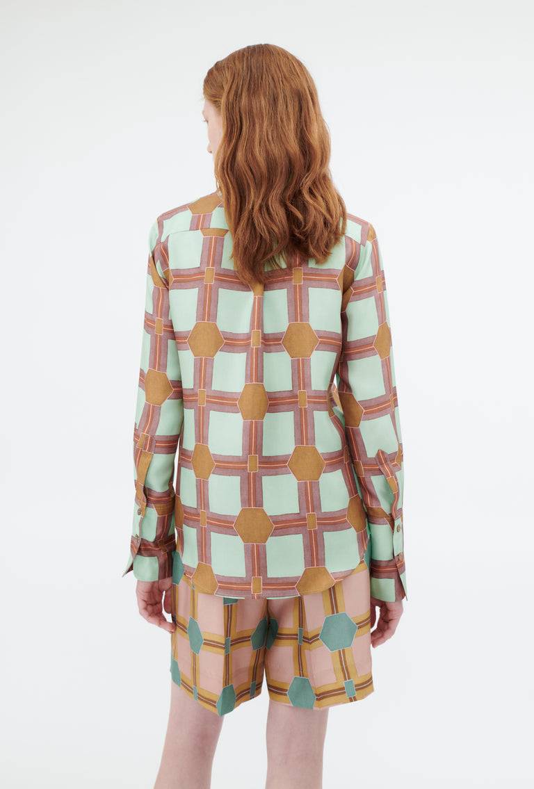 Odeeh Painted Tiles Bluse, Mint Neuheiten