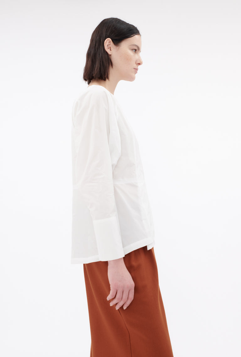 Odeeh Ultra Light Taffeta Bluse, White Bestseller