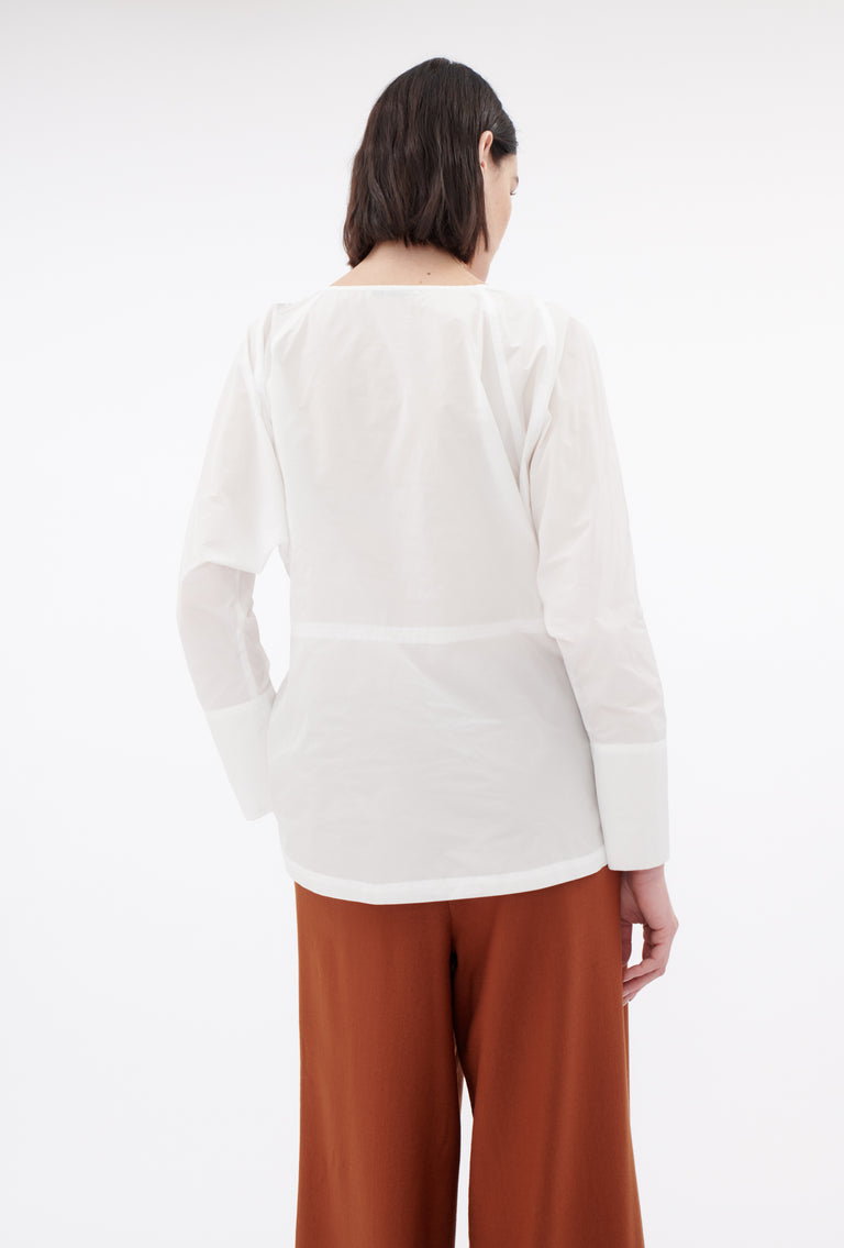Odeeh Ultra Light Taffeta Bluse, White Bestseller