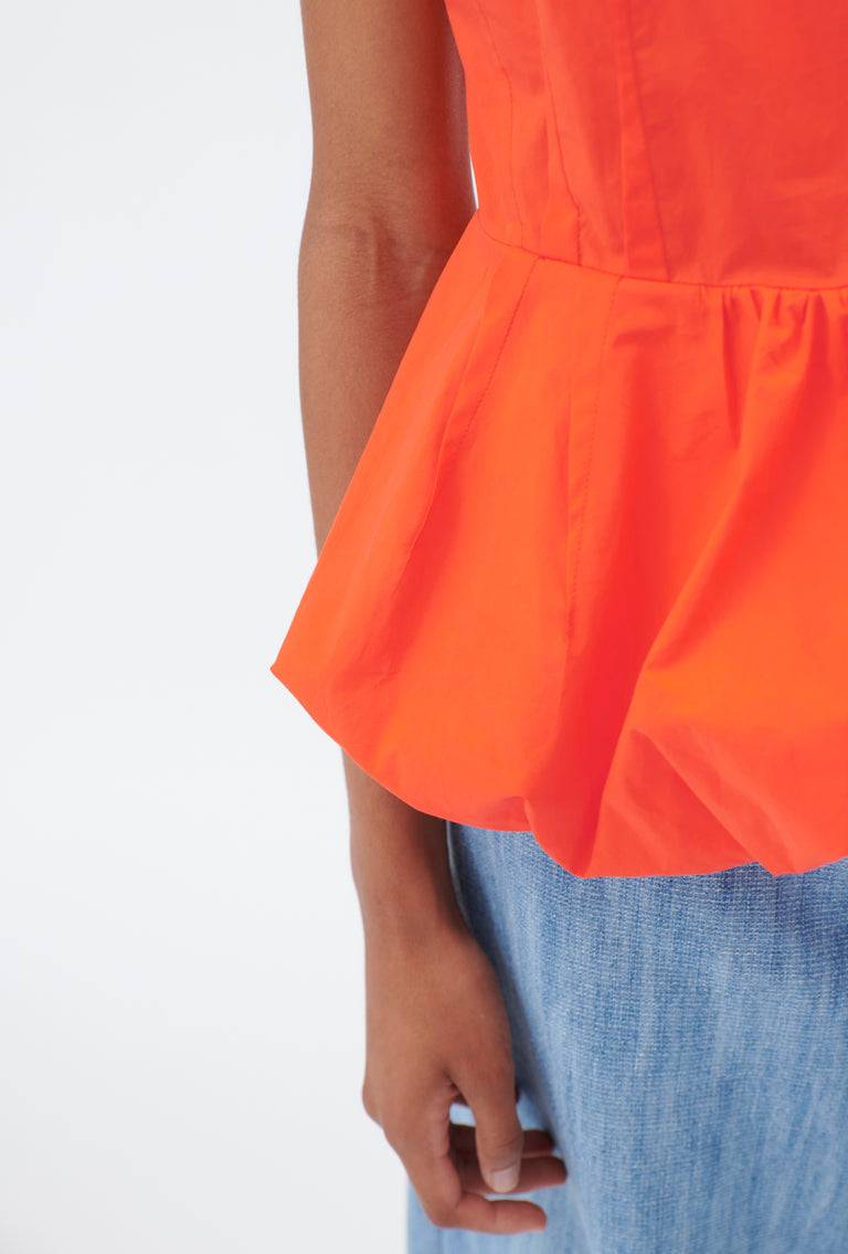 Odeeh Cotton Popeline Bluse, Glowing Orange Räumungsverkauf