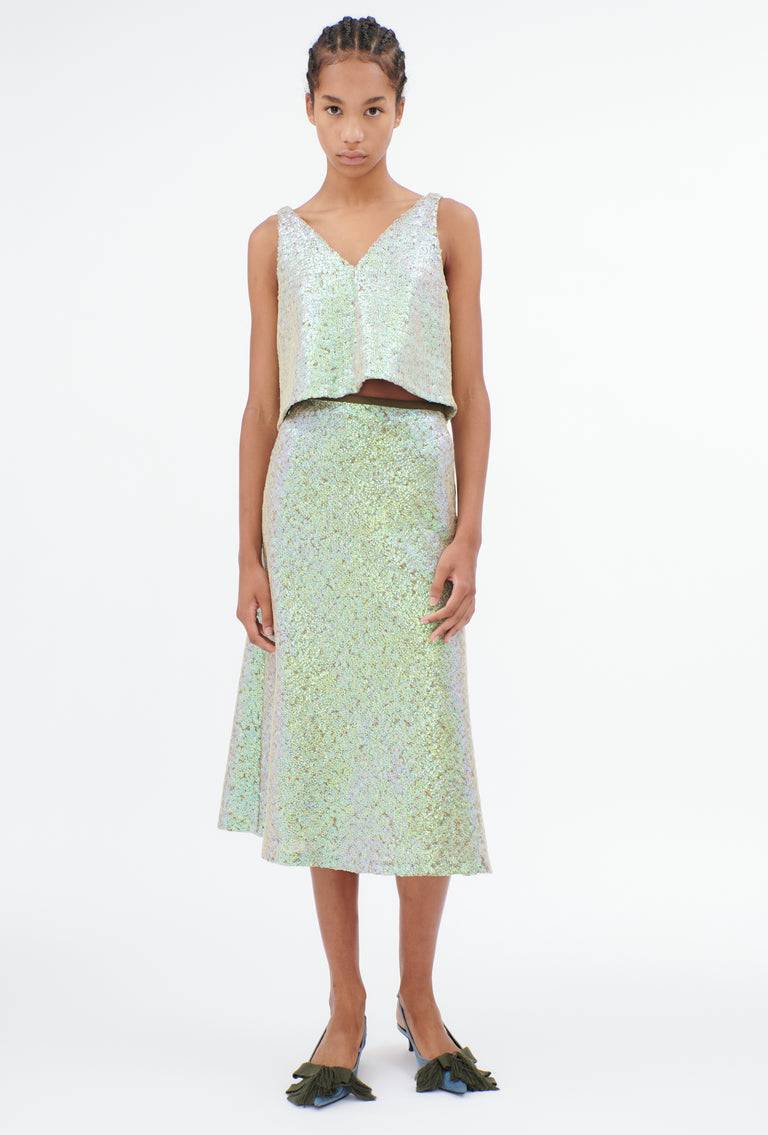 Odeeh Hazy Sequins Top, Mermaid green Kauf eins, bekomm eins gratis