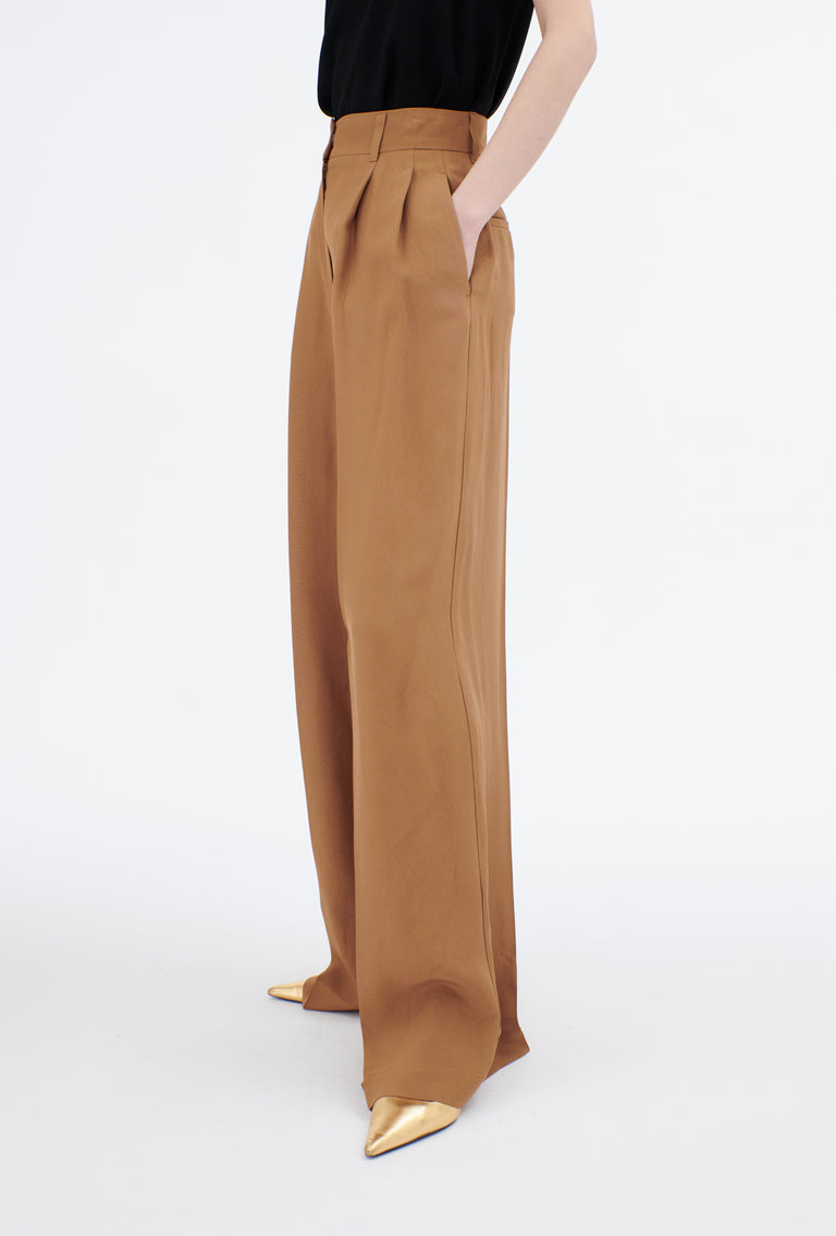 Odeeh Crisp Viscose Hose, Caramel Riesige Ersparnisse