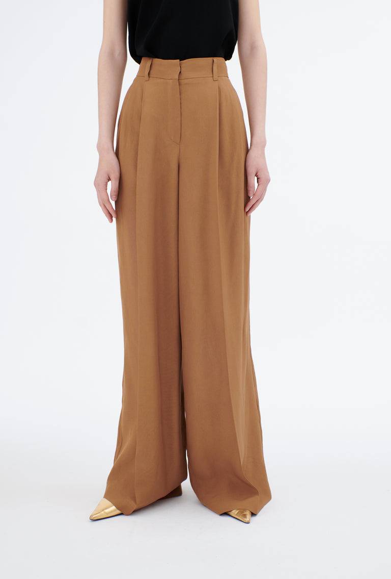 Odeeh Crisp Viscose Hose, Caramel Riesige Ersparnisse