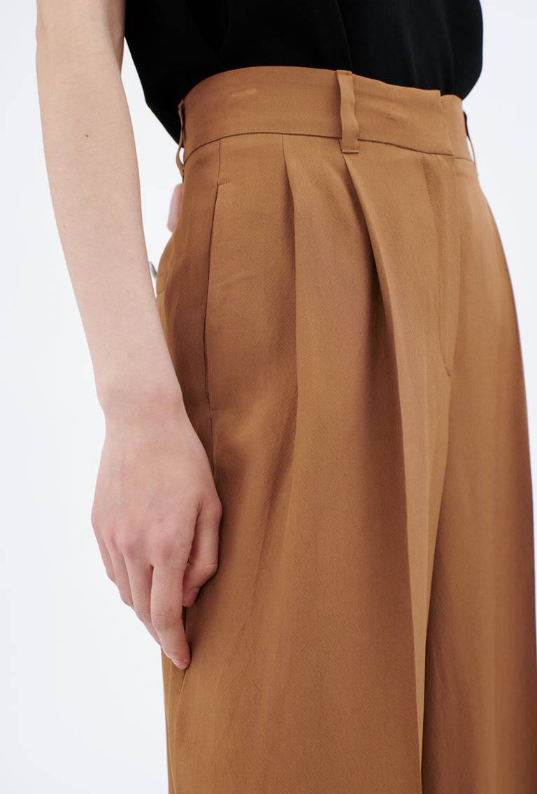 Odeeh Crisp Viscose Hose, Caramel Riesige Ersparnisse