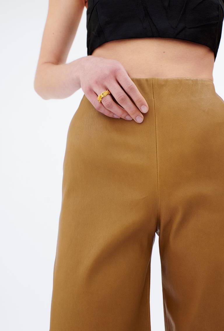 Odeeh Stretch Lamb Nappa Hose, Tiger's Eye VIP-Rabatte