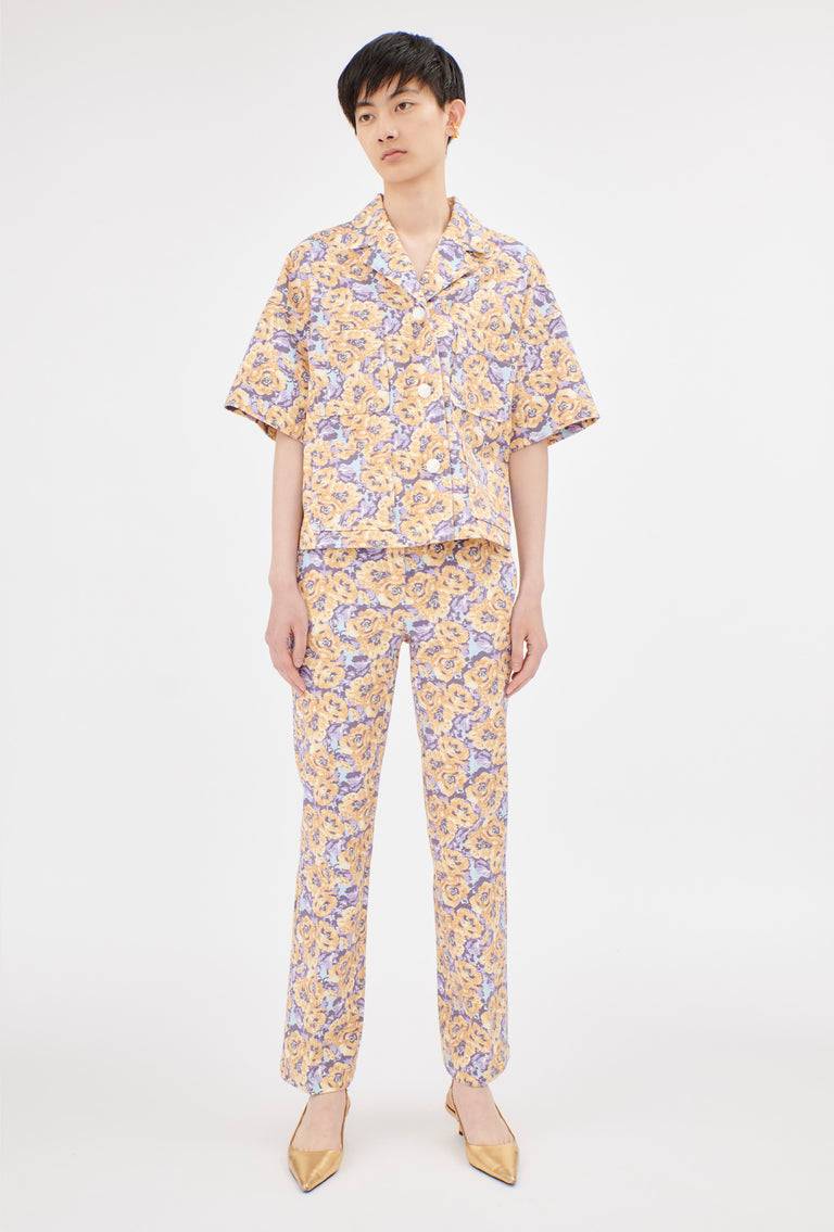 Odeeh Anemones Cotton Gabardine Hose, Lilac Begrenzte Freigabe