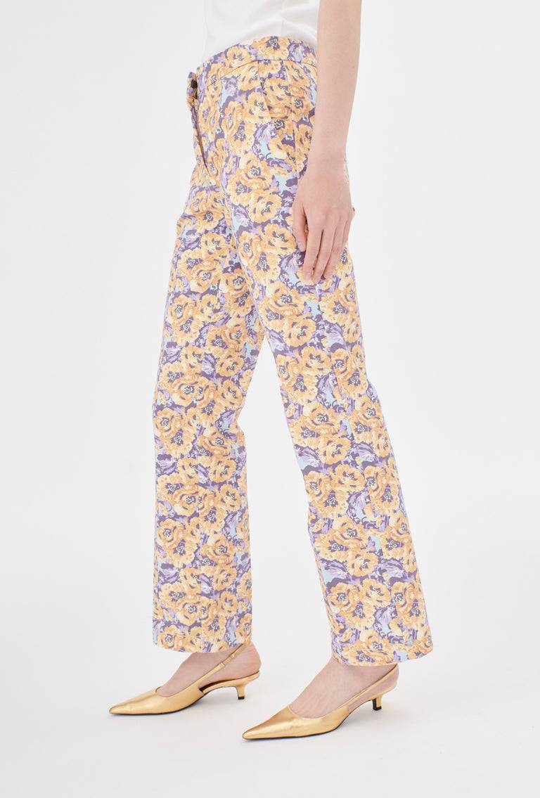 Odeeh Anemones Cotton Gabardine Hose, Lilac Begrenzte Freigabe