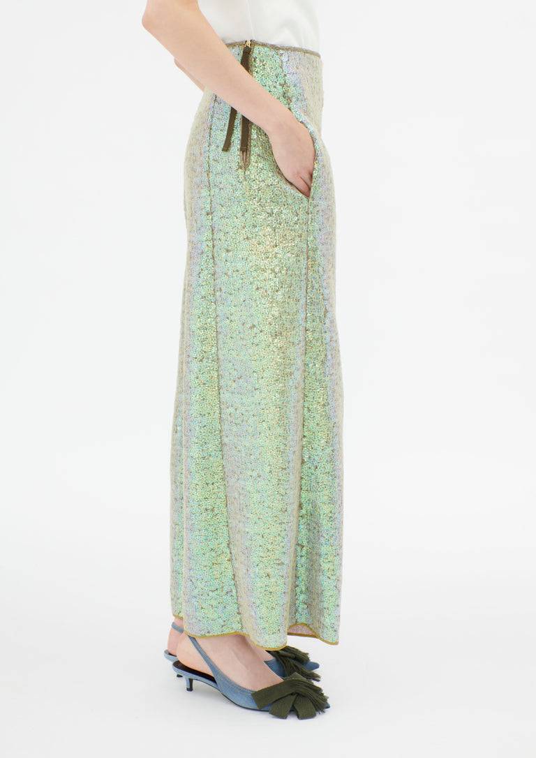 Odeeh Hazy Sequins Hose, Mermaid green Neueste Stile