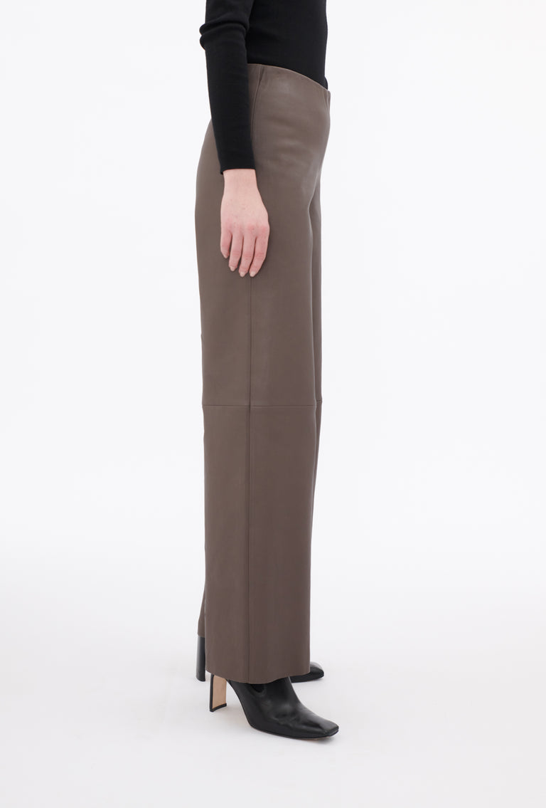 Odeeh Nappa Stretch Lederhose, Olive-brown Letzte 2 Tage