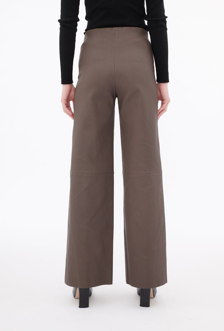 Odeeh Nappa Stretch Lederhose, Olive-brown Letzte 2 Tage
