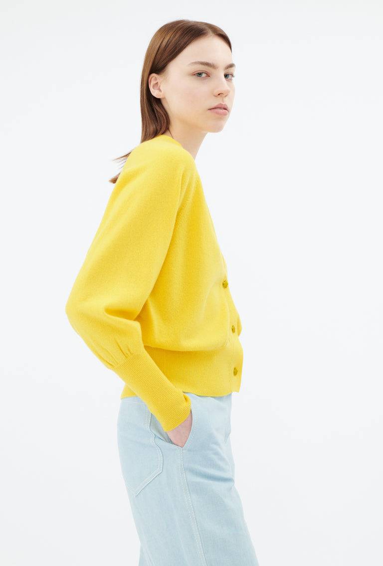 Odeeh Light Cashmere Cardigan, Canary Yellow Nur noch ein Tag übrig