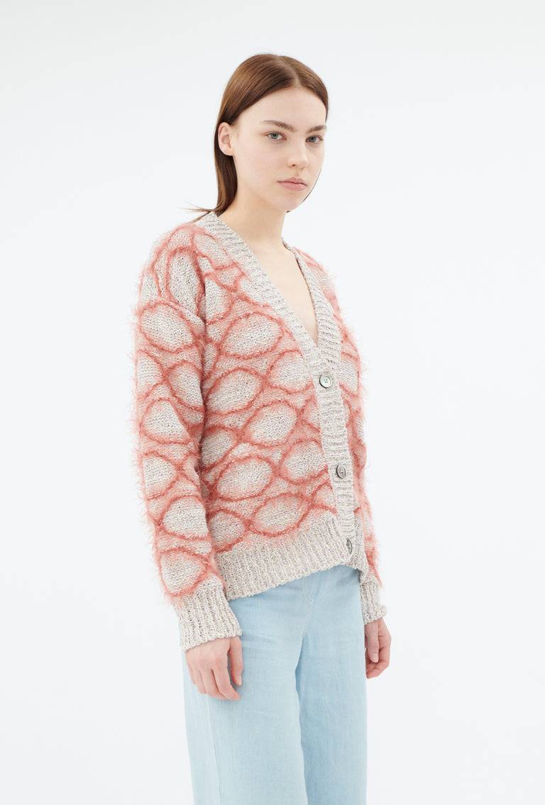 Odeeh Hairy Moulinè Cardigan, Basket Clearance-Verkauf