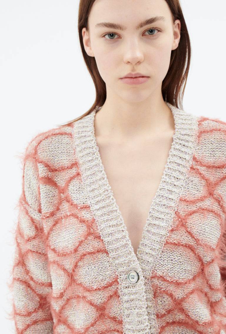 Odeeh Hairy Moulinè Cardigan, Basket Clearance-Verkauf