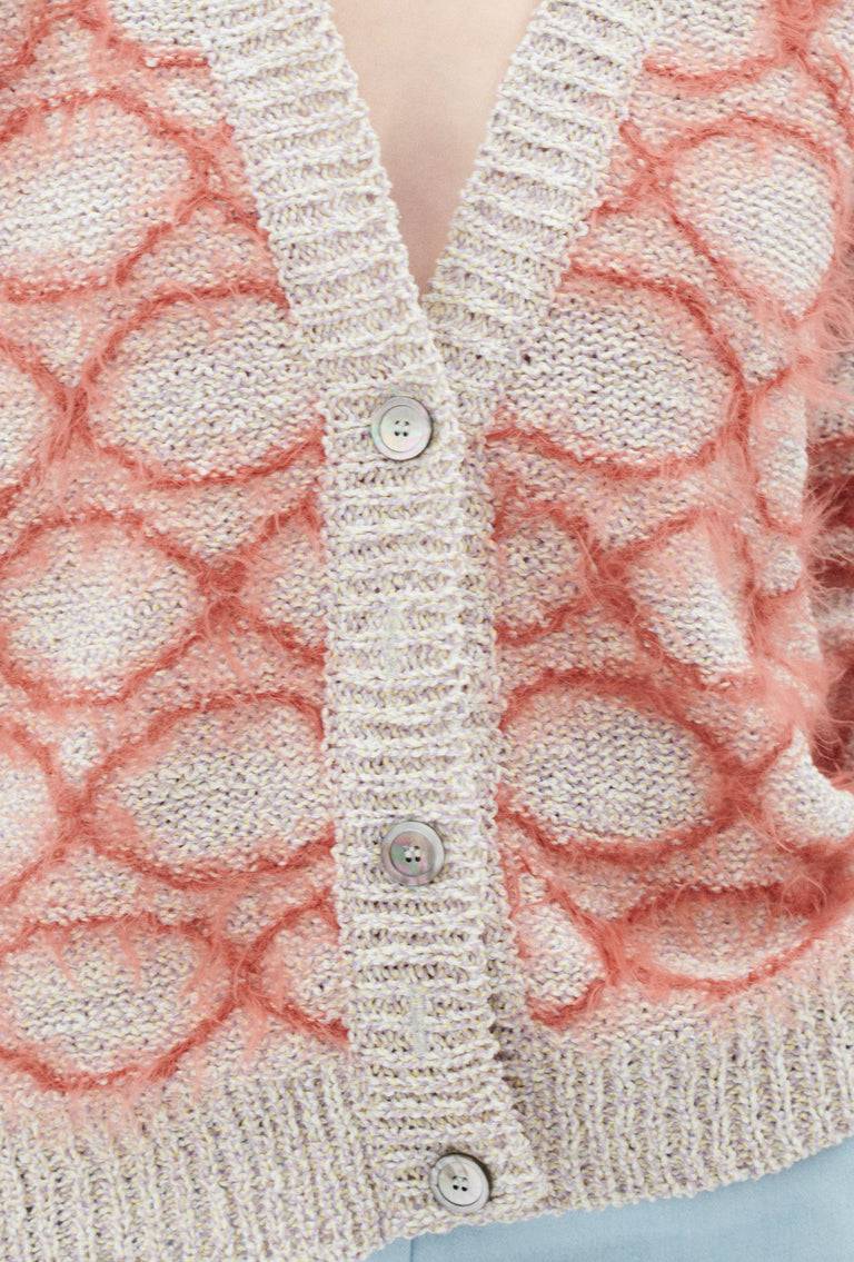 Odeeh Hairy Moulinè Cardigan, Basket Clearance-Verkauf