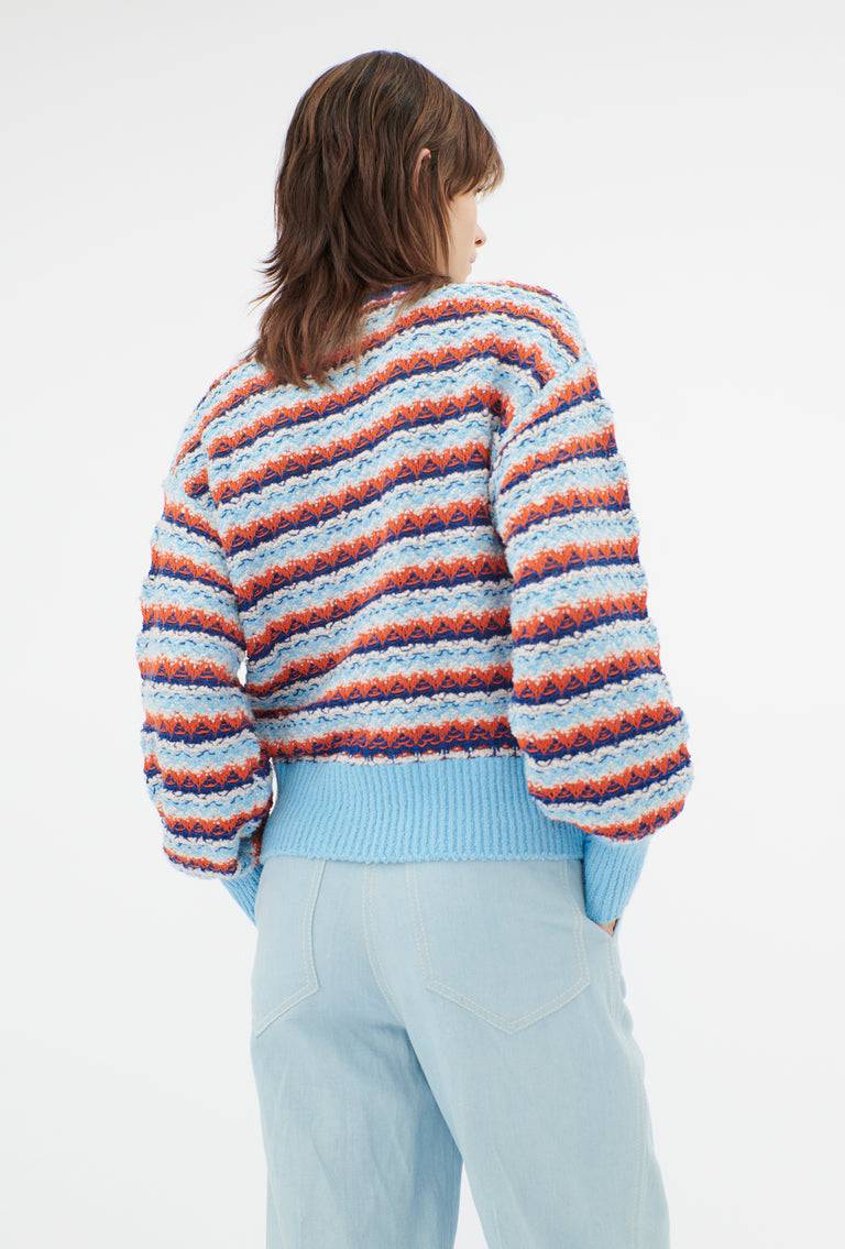 Odeeh Structured Lines Pullover, Himmelblau Begrenzt auf 3 Tage