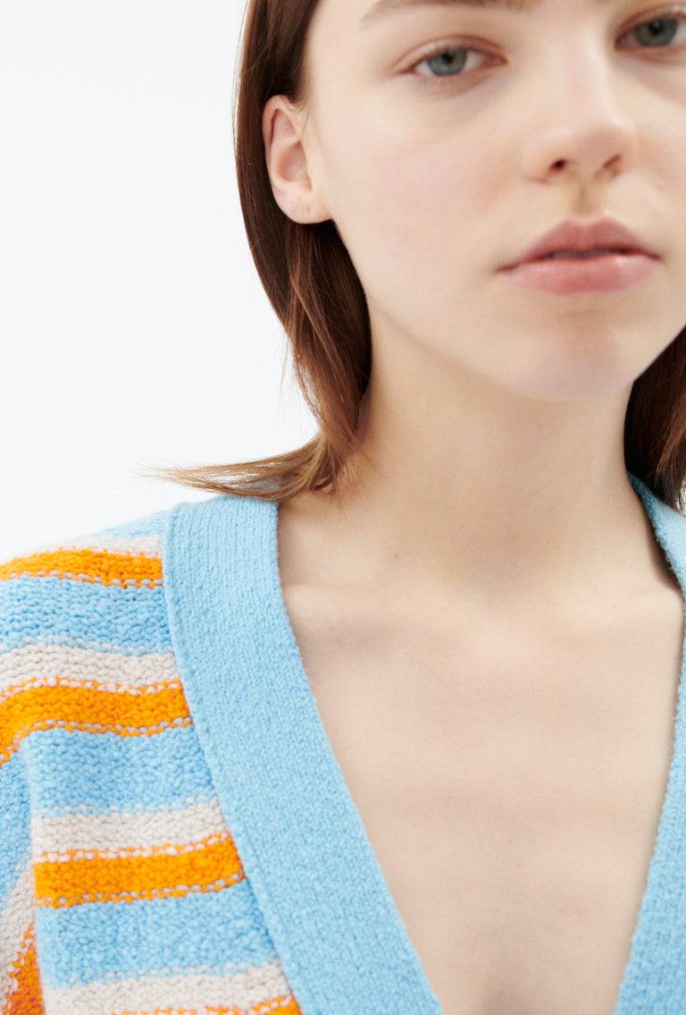 Odeeh Lido Stripe Cardigan, Himmelblau Black Friday Preise