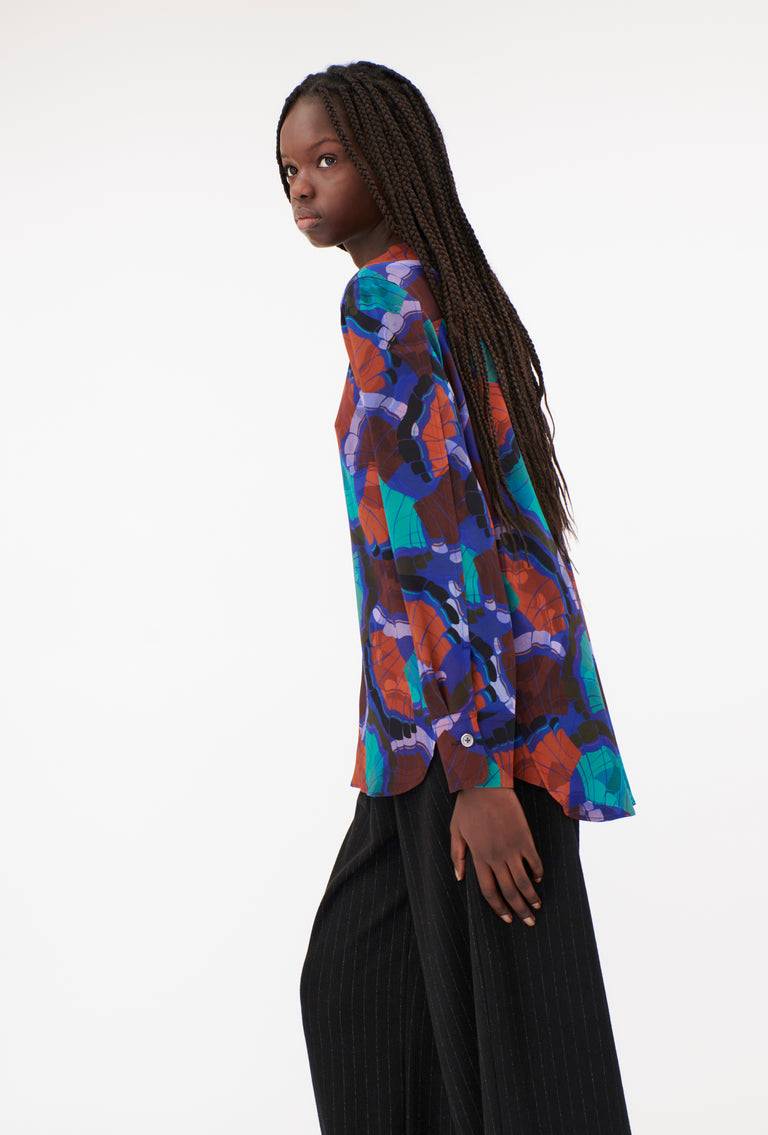 Odeeh Fans Bluse, Peacock Online