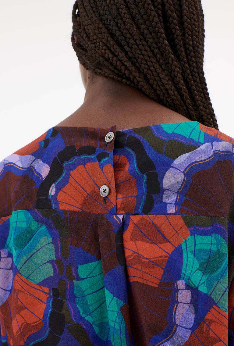 Odeeh Fans Bluse, Peacock Online