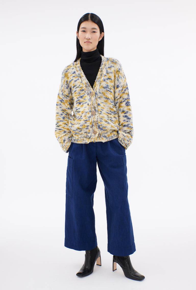 Odeeh Multicolour Printed Wool Cardigan, Honey Outlet