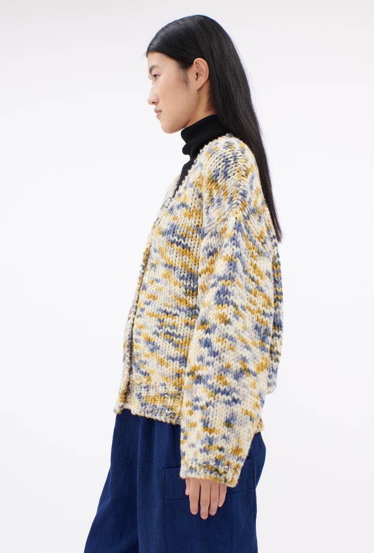 Odeeh Multicolour Printed Wool Cardigan, Honey Outlet