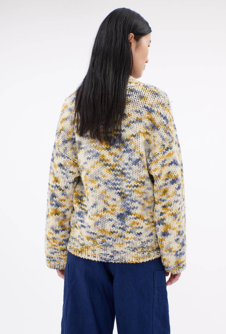 Odeeh Multicolour Printed Wool Cardigan, Honey Outlet