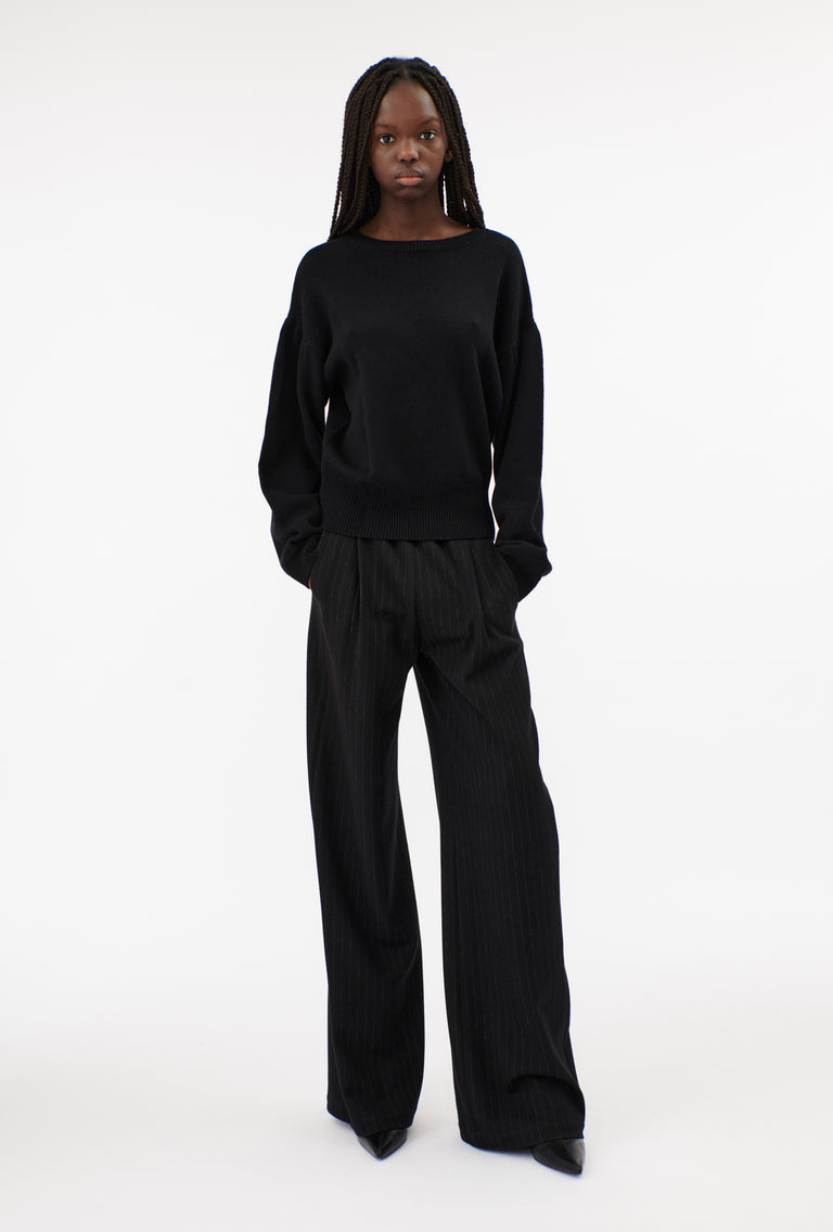 Odeeh Cash-Wool Mix Pullover, Jet Black Hotsell