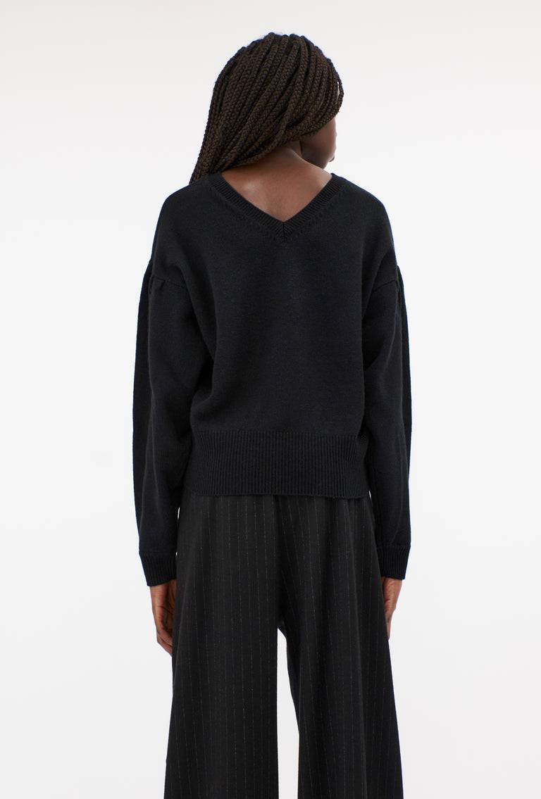 Odeeh Cash-Wool Mix Pullover, Jet Black Hotsell