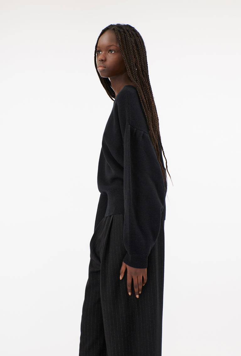 Odeeh Cash-Wool Mix Pullover, Jet Black Hotsell