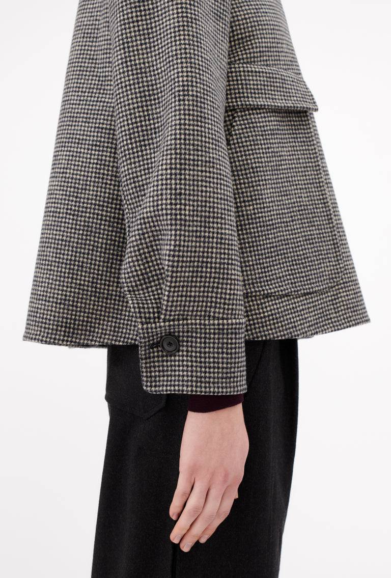 Odeeh Double Check "Made in Germany" Jacke, Black White Fabrikverkauf