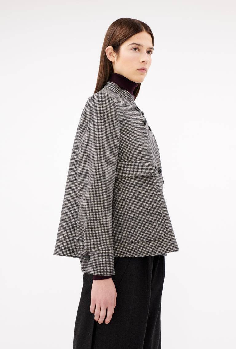 Odeeh Double Check "Made in Germany" Jacke, Black White Fabrikverkauf