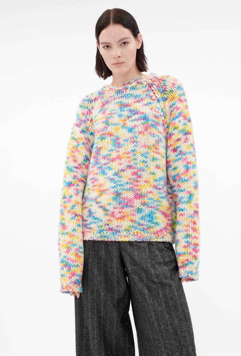 Odeeh Multicolor Printed Wool Pullover, Candy Sonderangebot