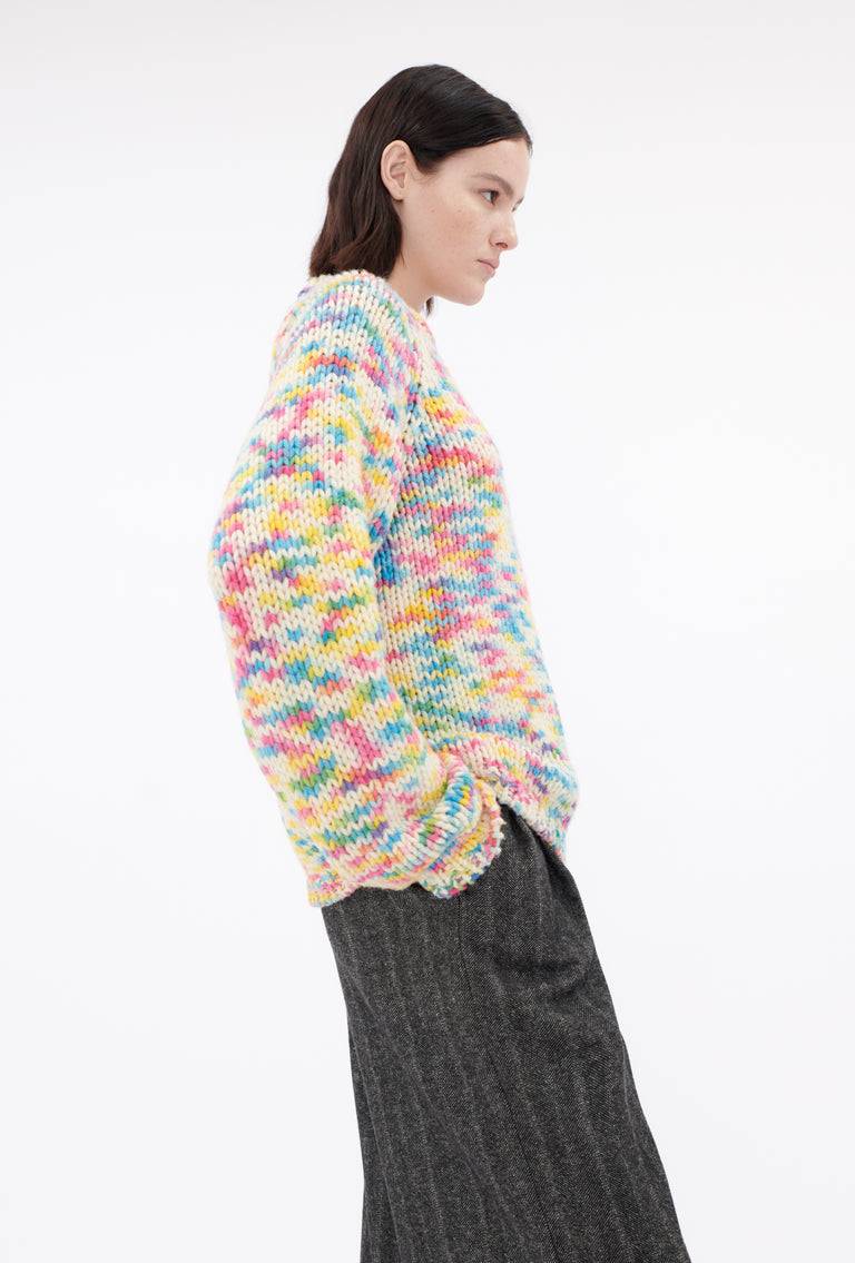 Odeeh Multicolor Printed Wool Pullover, Candy Sonderangebot