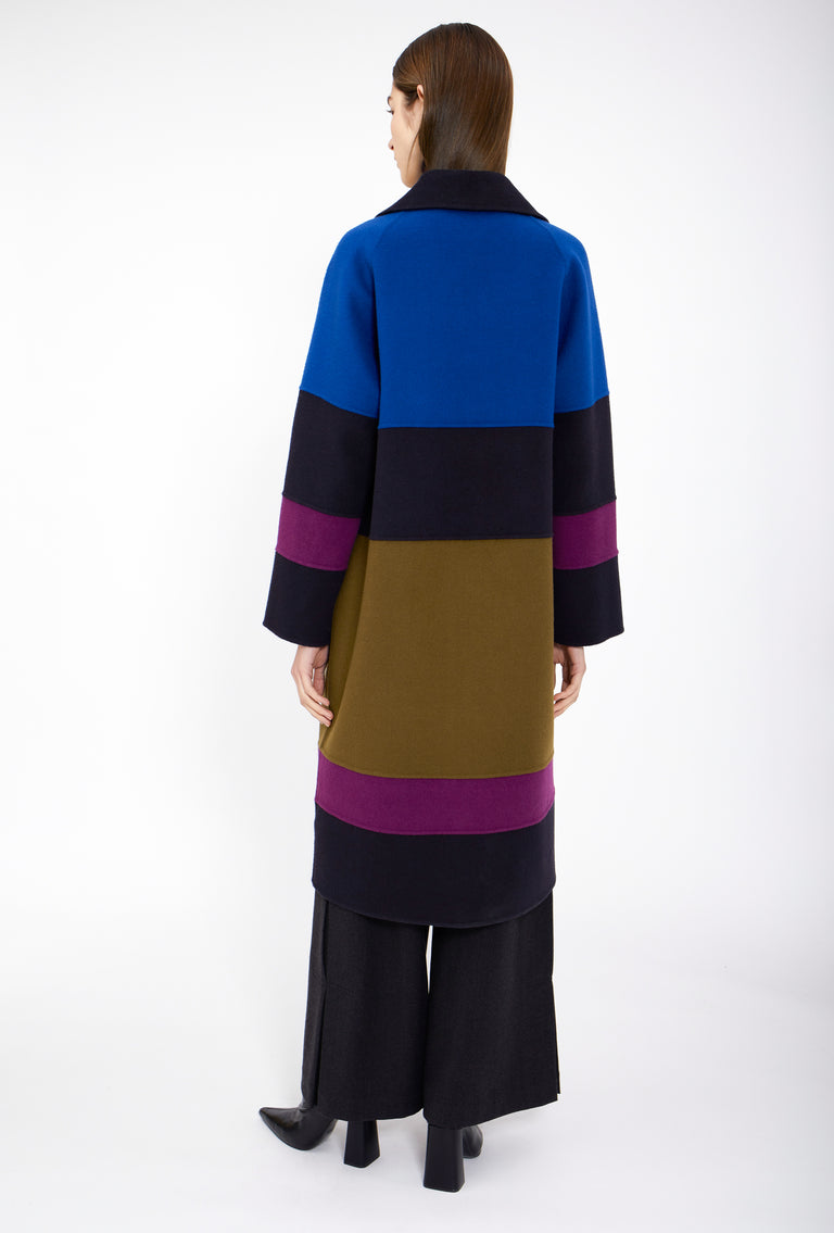 Odeeh Double Face Cashmere-Wool Mantel, Multicolor Versandkostenfrei